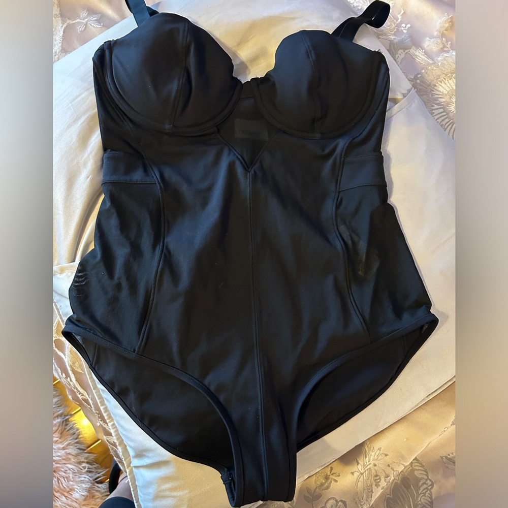 Burberry black one piece bathing suit Medium. NWT